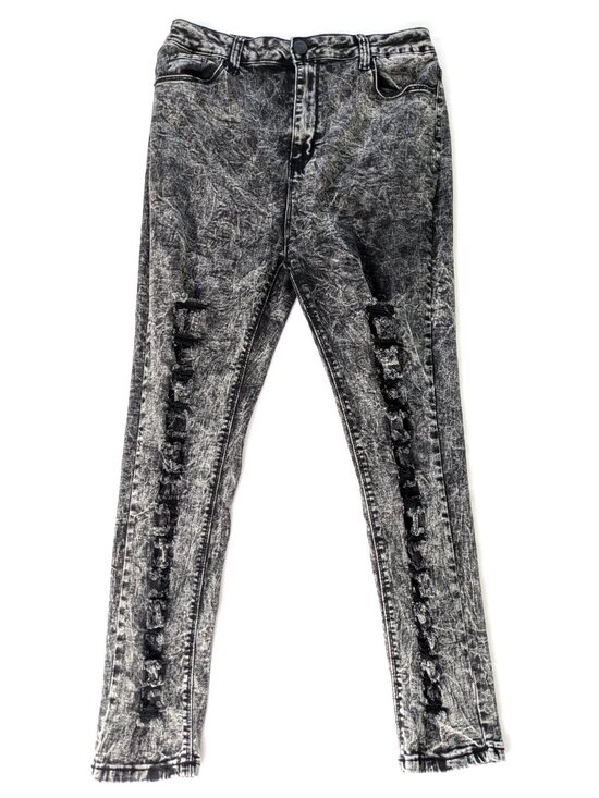 BAMBOO Other - Distressed Black Bamboo Jeans - Girl's 15/16 - Youth Skinny Destroyed Look